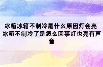 冰箱冰箱不制冷是什么原因灯会亮 冰箱不制冷了是怎么回事灯也亮有声音